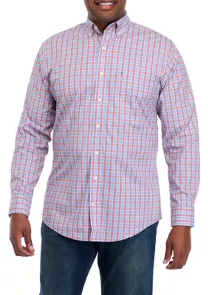 Big & Tall Comfort Performance Woven Button Down Shirt