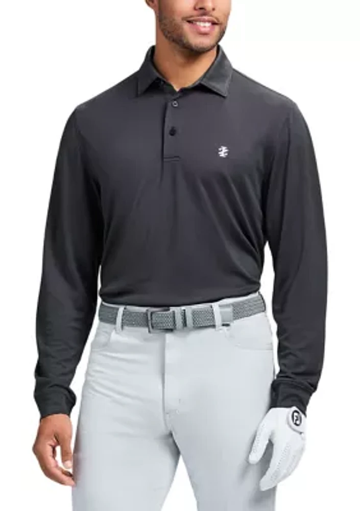 SwingFlex Elite – Long Sleeve Jacquard Polo Shirt