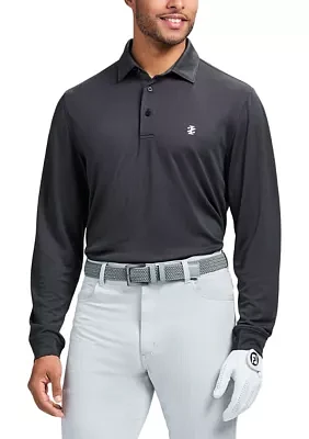 SwingFlex Elite – Long Sleeve Jacquard Polo Shirt