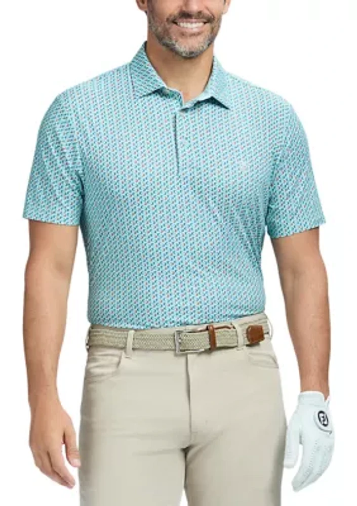 Gator Print Polo Shirt