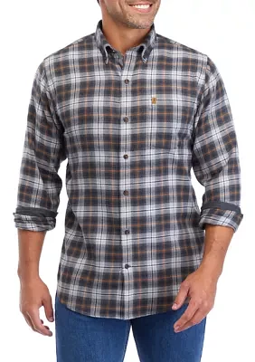 Plaid Printed Button Down Flannel Shirt