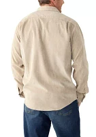 Big & Tall Long Sleeve Solid Corduroy Shirt