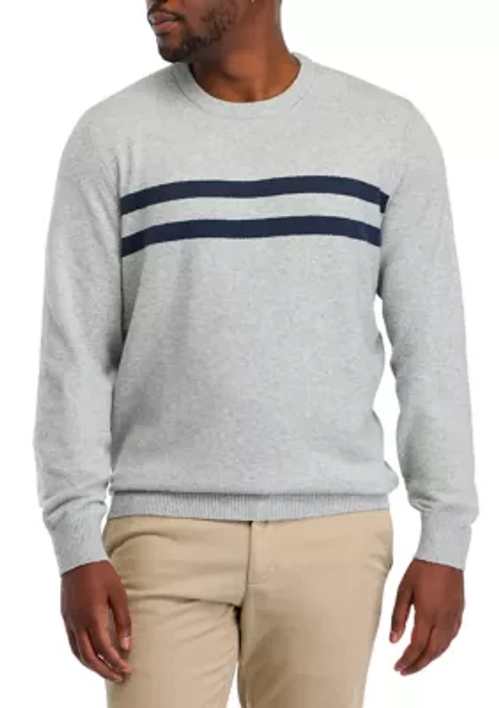 Classic Chest Stripe Crew Neck Sweater