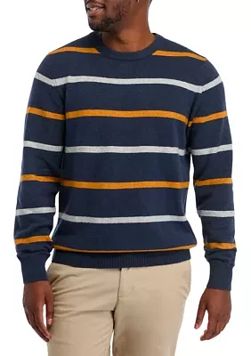 Classic Chest Stripe Crew Neck Sweater