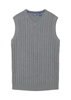 Big & Tall Premium Essentials Cable V-Neck Vest