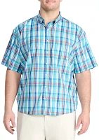 Big & Tall Madras Breeze Button Down Shirt