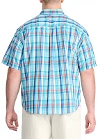 Big & Tall Madras Breeze Button Down Shirt