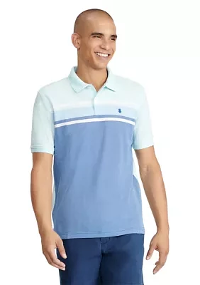 Short Sleeve Striped Polo Shirt