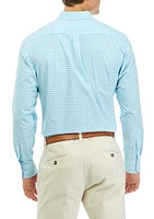 Performance Comfort Long Sleeve Gingham Button Down Shirt