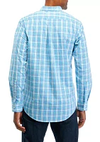 Performance Comfort Long Sleeve Plaid Button Down Shirt