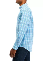 Performance Comfort Long Sleeve Plaid Button Down Shirt