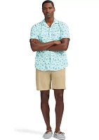 Sunshield Performance Short Sleeve Printed Button Down Shirt