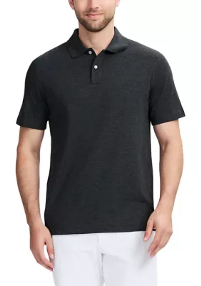 Jersey Melangé Short Sleeve Polo Shirt