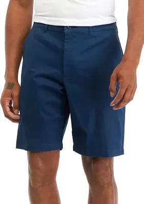 9.5" Flat Front Twill Shorts