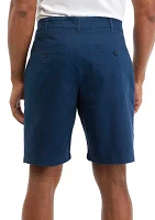 9.5" Flat Front Twill Shorts