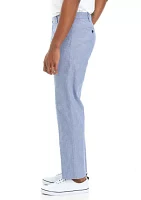 Flat Front Chambray Pants