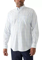 Big & Tall Long Sleeve Performance Comfort Roadmap Woven Shirt