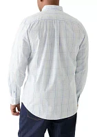 Big & Tall Long Sleeve Performance Comfort Roadmap Woven Shirt