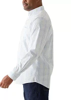 Big & Tall Long Sleeve Performance Comfort Roadmap Woven Shirt