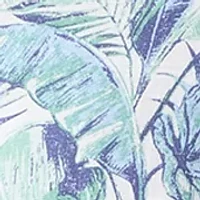 Big & Tall Short Sleeve Chambray Leaf Print Shirt