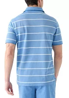 Short Sleeve Rugby Stripe Polo Shirt