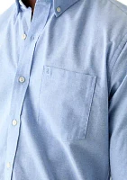 Long Sleeve Solid Oxford Shirt