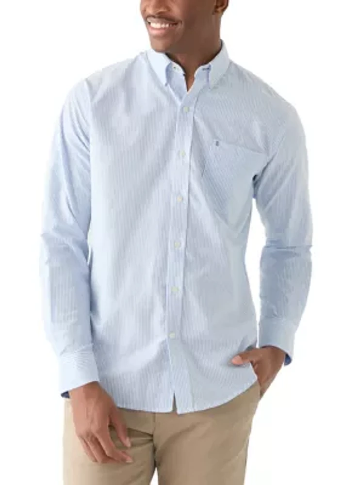 Long Sleeve Stripe Oxford Shirt