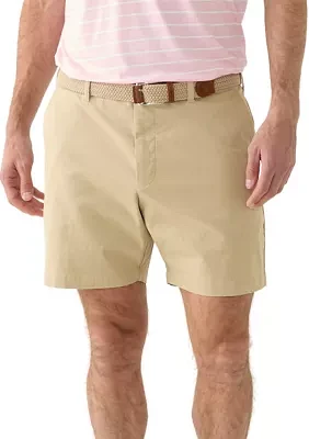 7" Flat Front Twill Shorts