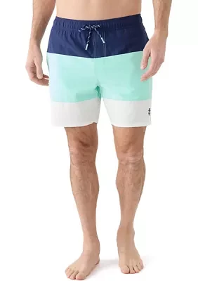 Color Block Swim Trunks
