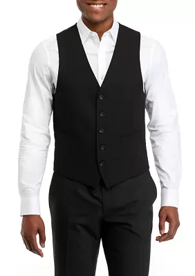 Men's Black Suit Separate Vest