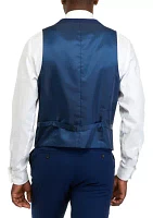 Men's Blue Multi Pattern Vest