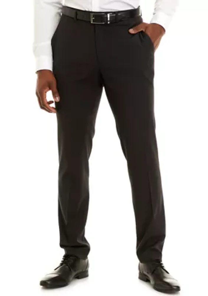 Men's Solid Flat Front Dress Pants