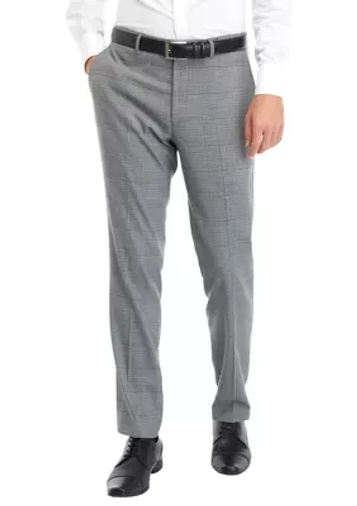 Men's Gray Windowpane Suit Separate Pants