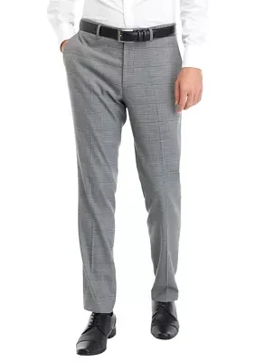 Men's Gray Windowpane Suit Separate Pants