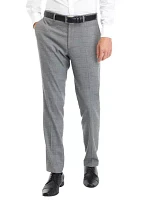 Men's Gray Windowpane Suit Separate Pants