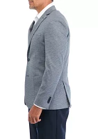 Houndstooth Knit Regular Techni-Front Sport Coat