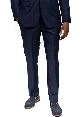 Men's Navy Wool Suit Pants