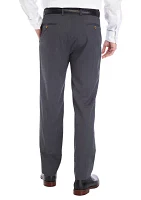 Men's Gray Solid Dress Pants