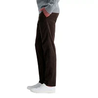 Men's Stretch Corduroy Straight Fit Flat Front Pant