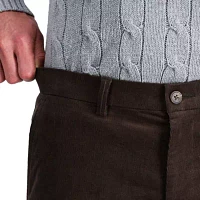 Men's Stretch Corduroy Straight Fit Flat Front Pant