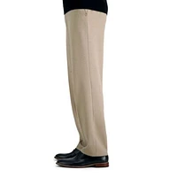 Haggar Premium Comfort Checker Plaid Classic Fit Flat Front Dress Pant