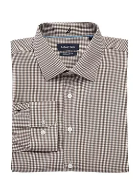 Mini Check Printed Button Down Shirt