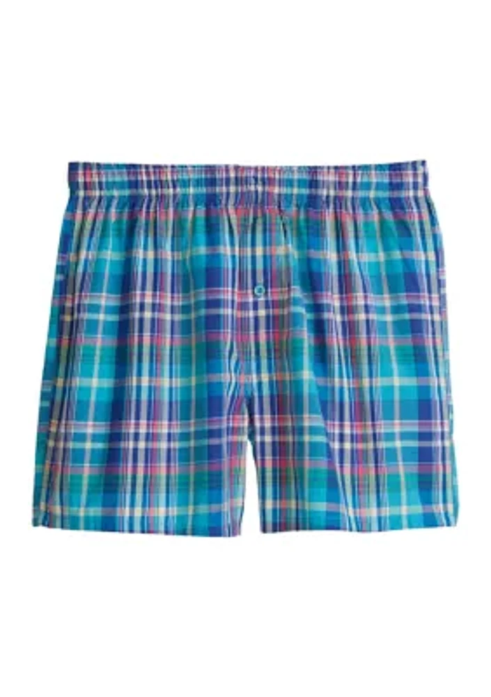 Multicolored Plaid Boxers