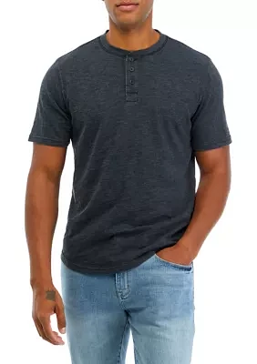 Solid Slub Henley T-Shirt