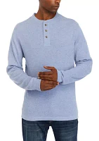 Long Sleeve Thermal Henley Shirt