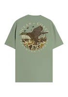 Short Sleeve Camo Duck Graphic T-Shirt