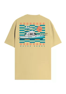 Short Sleeve Boat Graphic T-Shirt