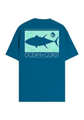 Short Sleeve Tuna Waves Graphic T-Shirt