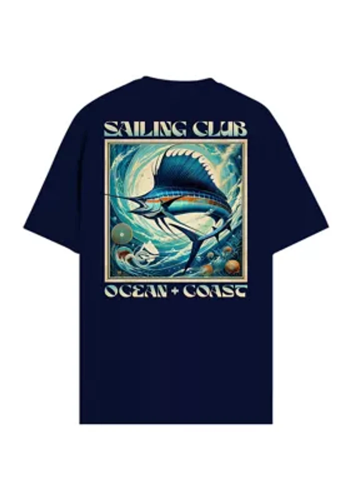 Short Sleeve Sailing Club Graphic T-Shirt