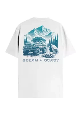 Short Sleeve Camping Jeep Graphic T-Shirt